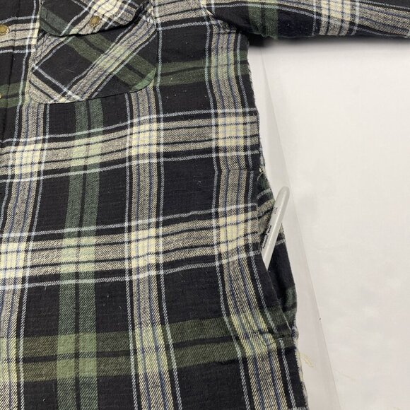 Canyon Guide Outfitters Flannel Shirt Jacket Men’s M Quilt Lined Chore Snap Up - Picture 8 of 11